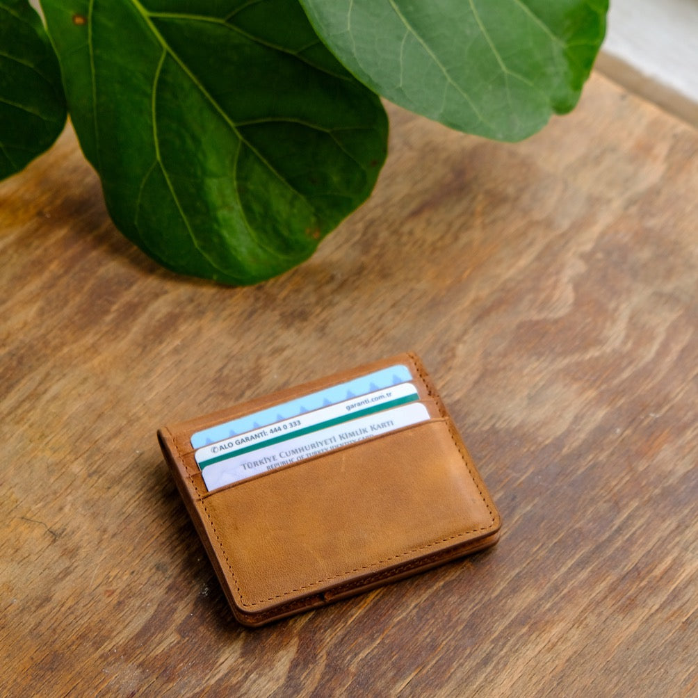 Leather Wallet Card Holder