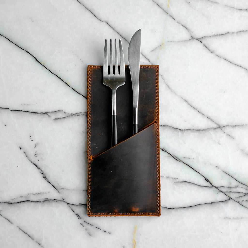Leather Cutlery Holder