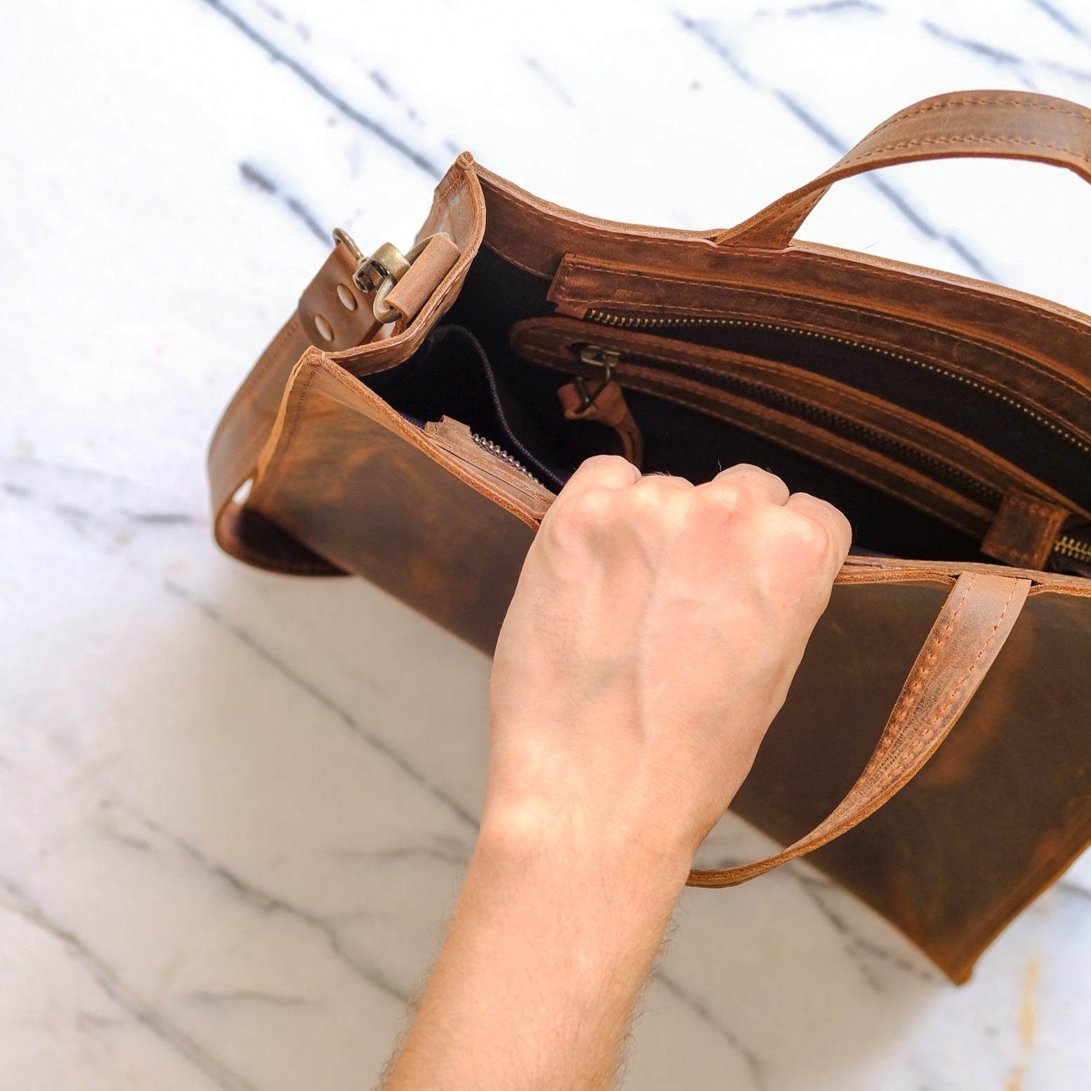 Fermuarlı Tote Bag Small | The North Fox