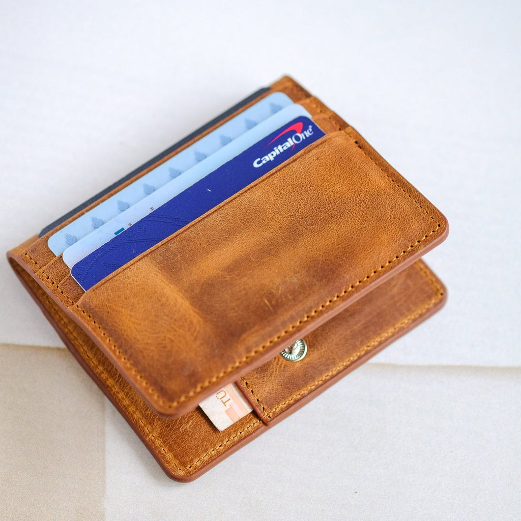 Leather Wallet Card Holder